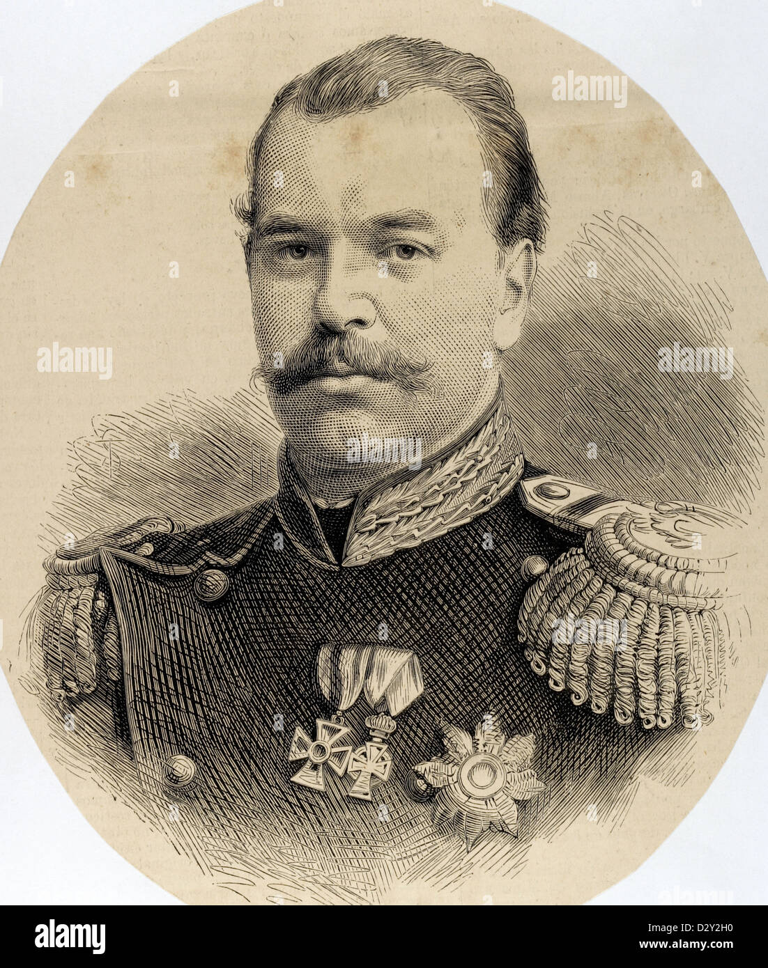 Alexandre III de Russie (1845-1894). Empereur de Russie. Gravure de l'espagnol et l'American Illustration, 1877. Banque D'Images