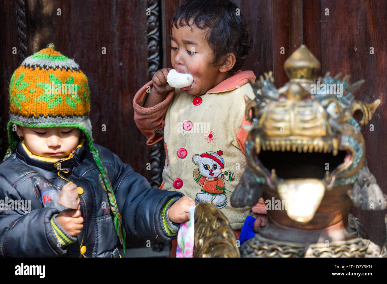 Shree stupa bouddhiste de l'AHG, Thamel, Katmandou, Népal Banque D'Images