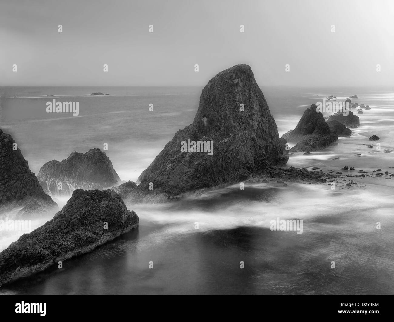 Rock formations à Seal Rock. Oregon Banque D'Images