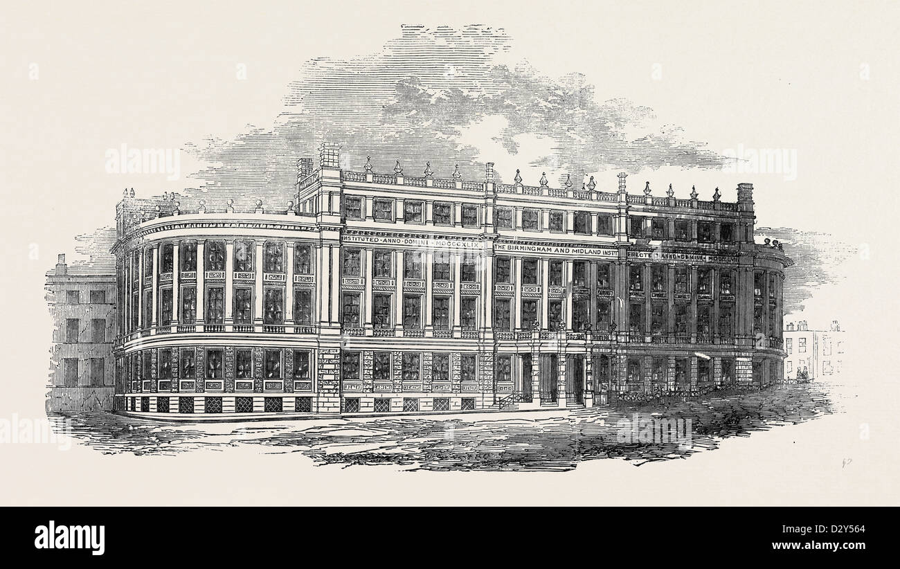 Le MIDLAND INSTITUTE, Birmingham. Banque D'Images