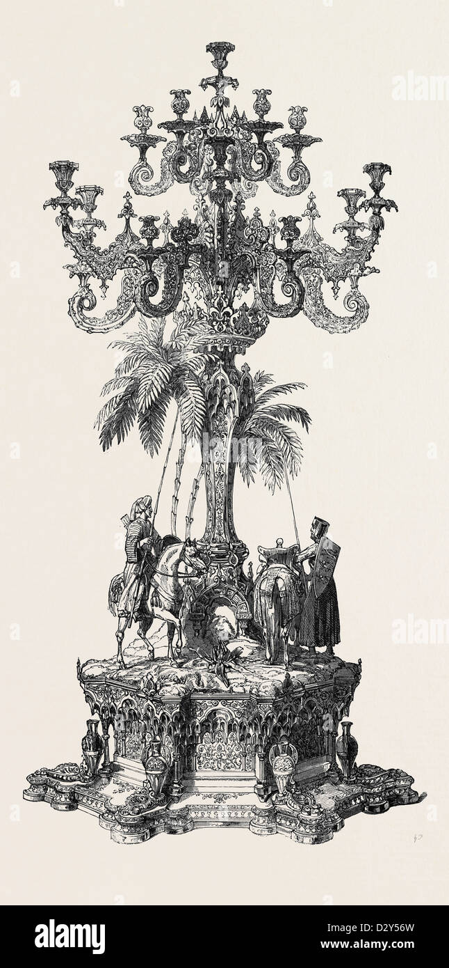 Candélabre PRIX FABRIQUÉS PAR MM.. GARRARD, 1852 Banque D'Images