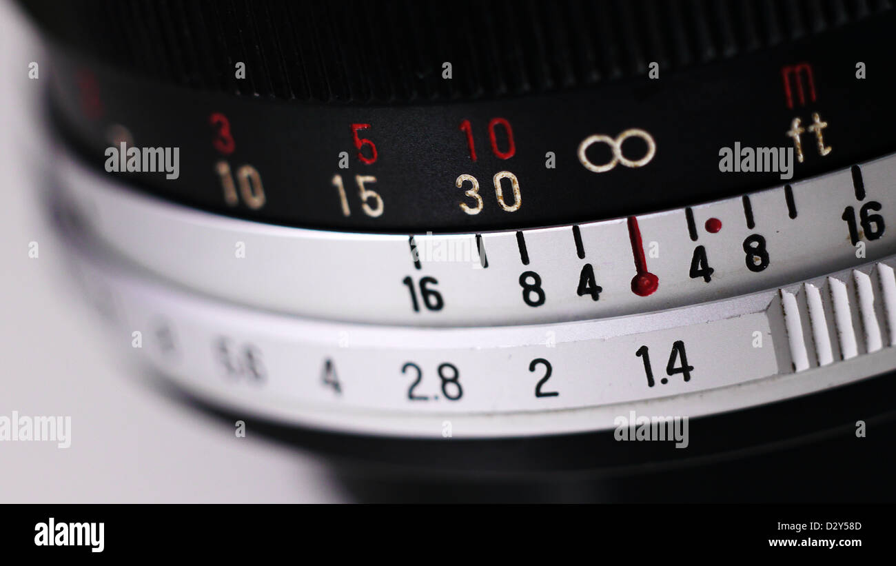 Mise au point manuelle vintage pour SLR (single lens reflex) Appareil photo. Banque D'Images