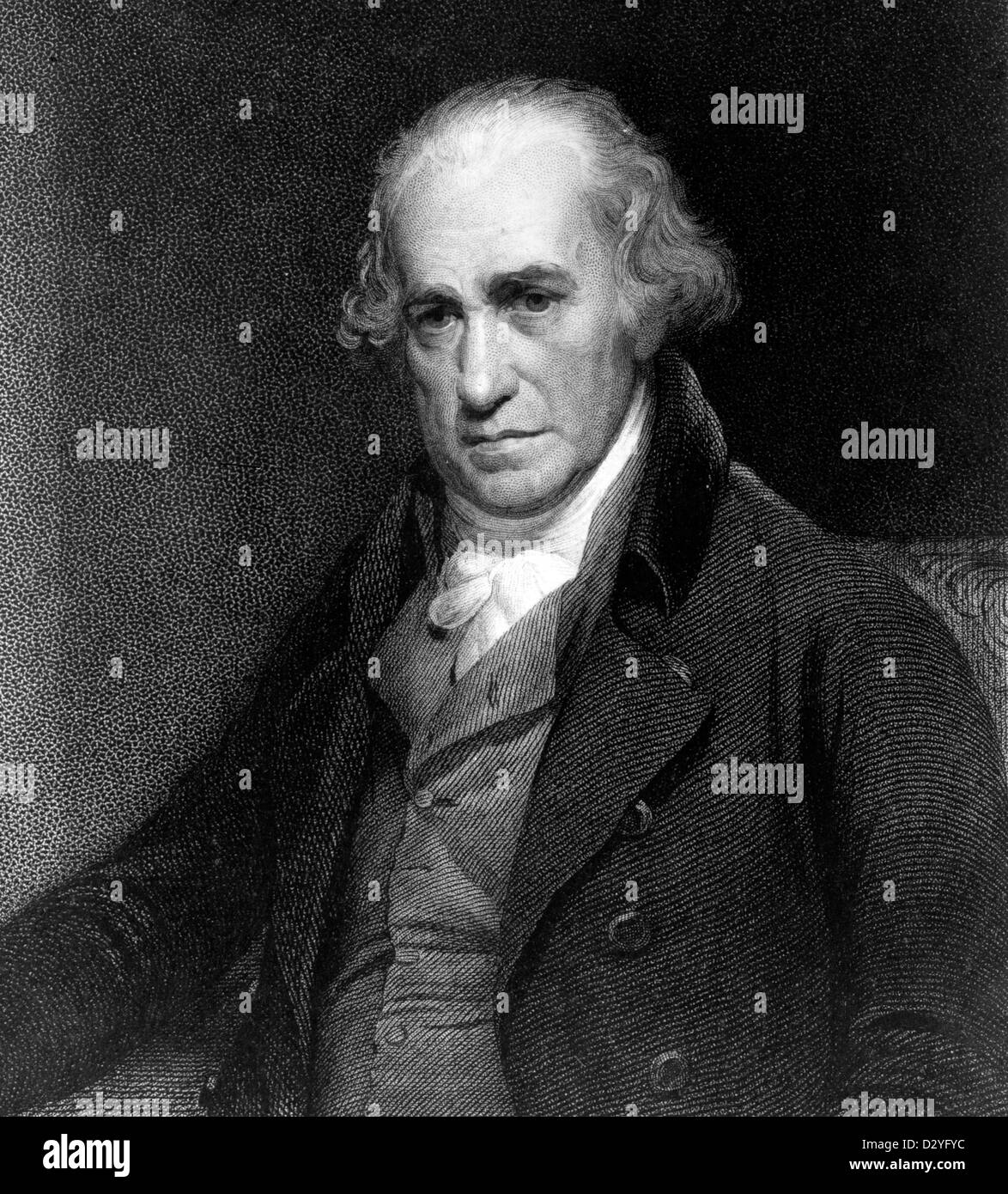James Watt, l'inventeur écossais et ingénieur en mécanique. Banque D'Images