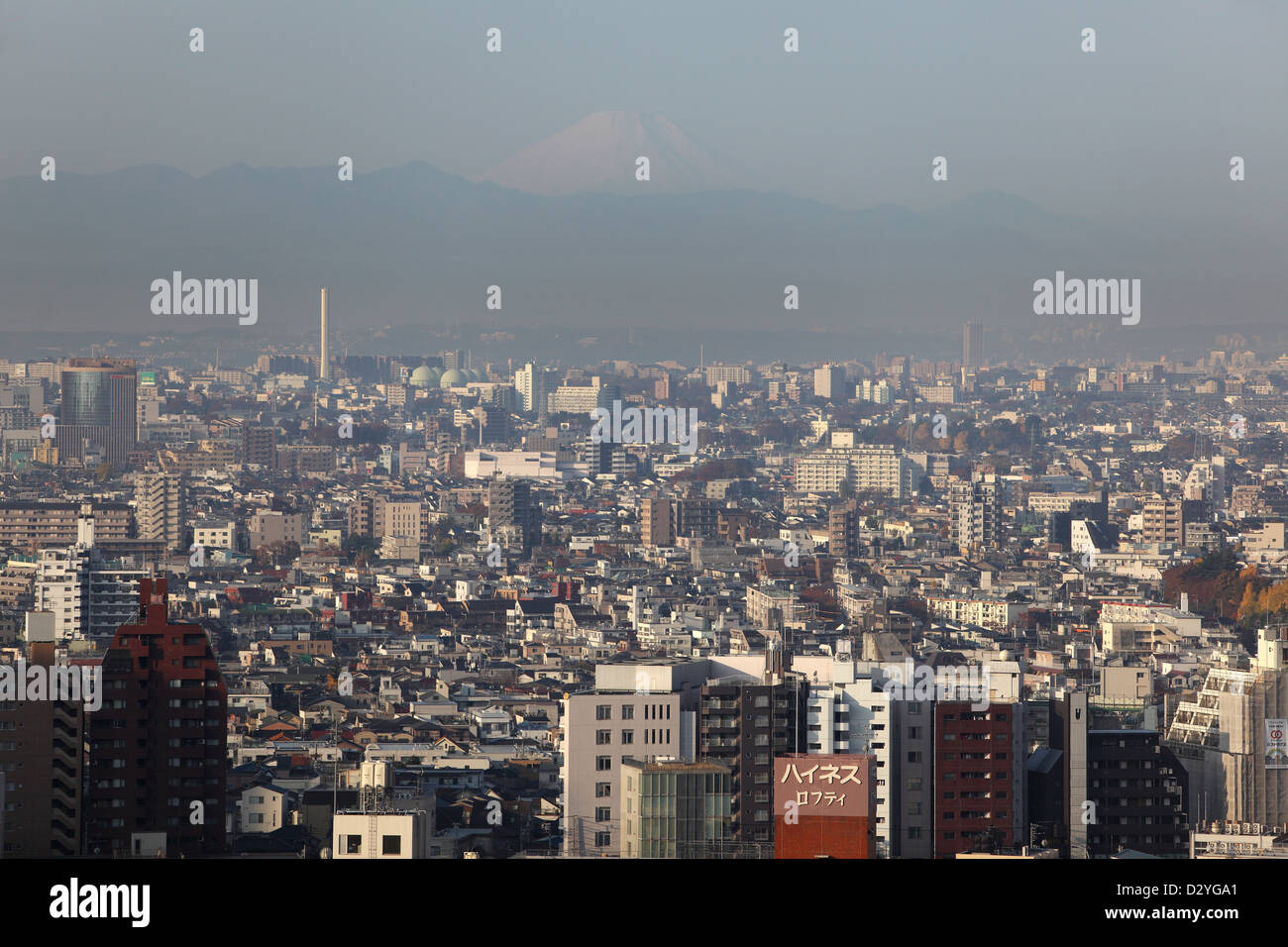 Tokyo, Japon, une vue sur la ville sur Fujiyama Banque D'Images