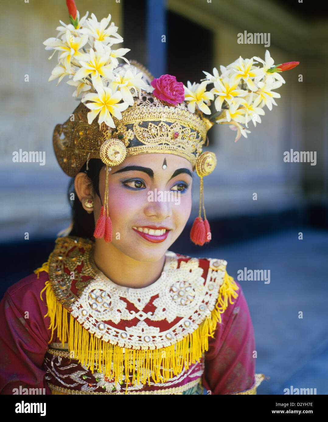 L'INDONÉSIE, Bali, Ubud, Legong Dancer Banque D'Images