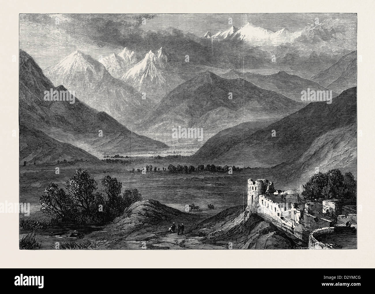 La guerre en Afghanistan : LA VALLÉE DE LA RIVIÈRE KUNAR DE NOÉ 1879 Banque D'Images