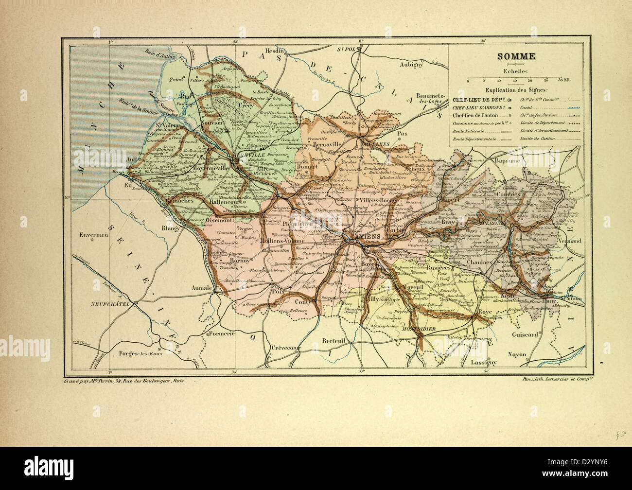 Plan DE SOMME FRANCE Banque D'Images