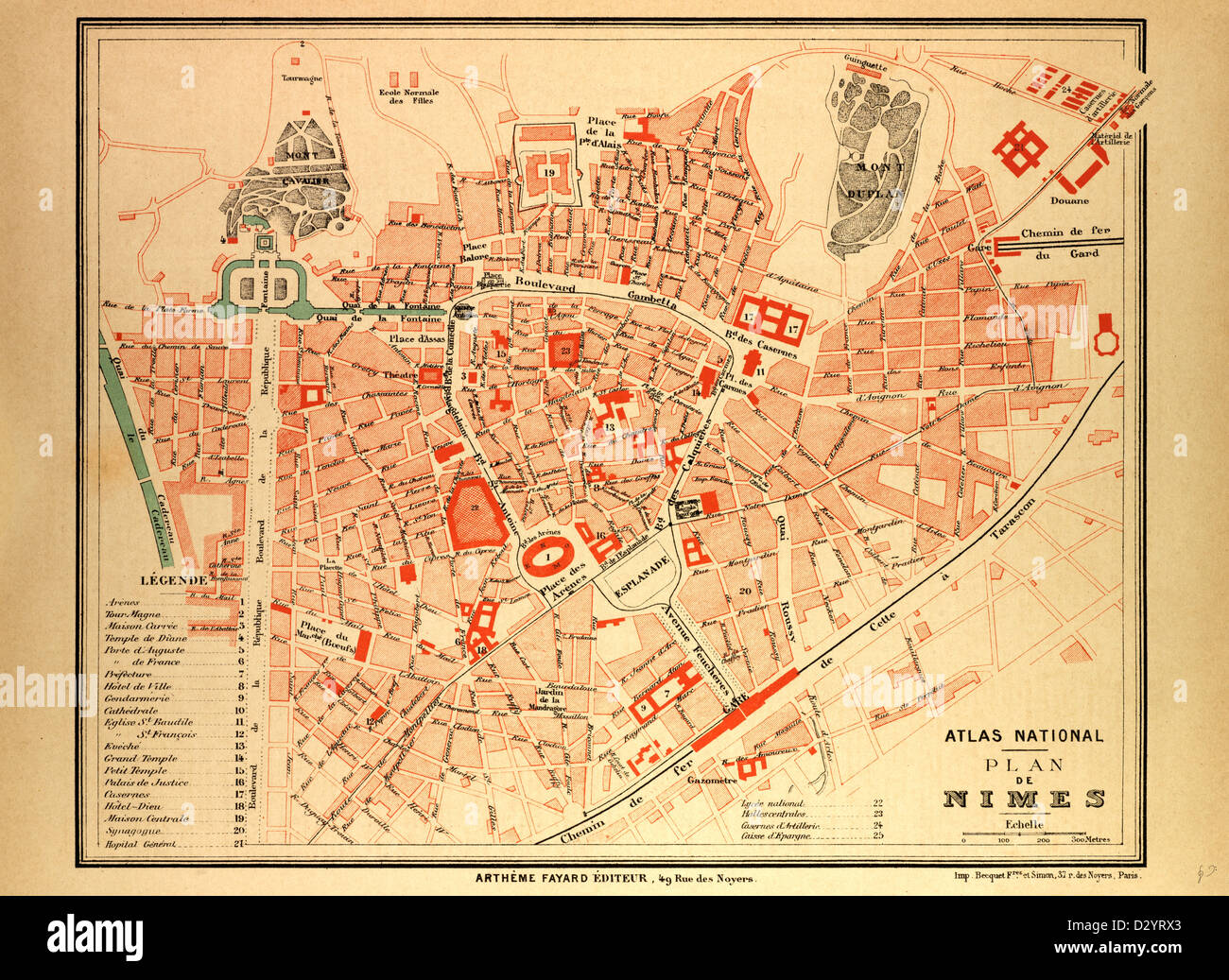 Map nimes france Banque de photographies et d’images à haute résolution Alamy