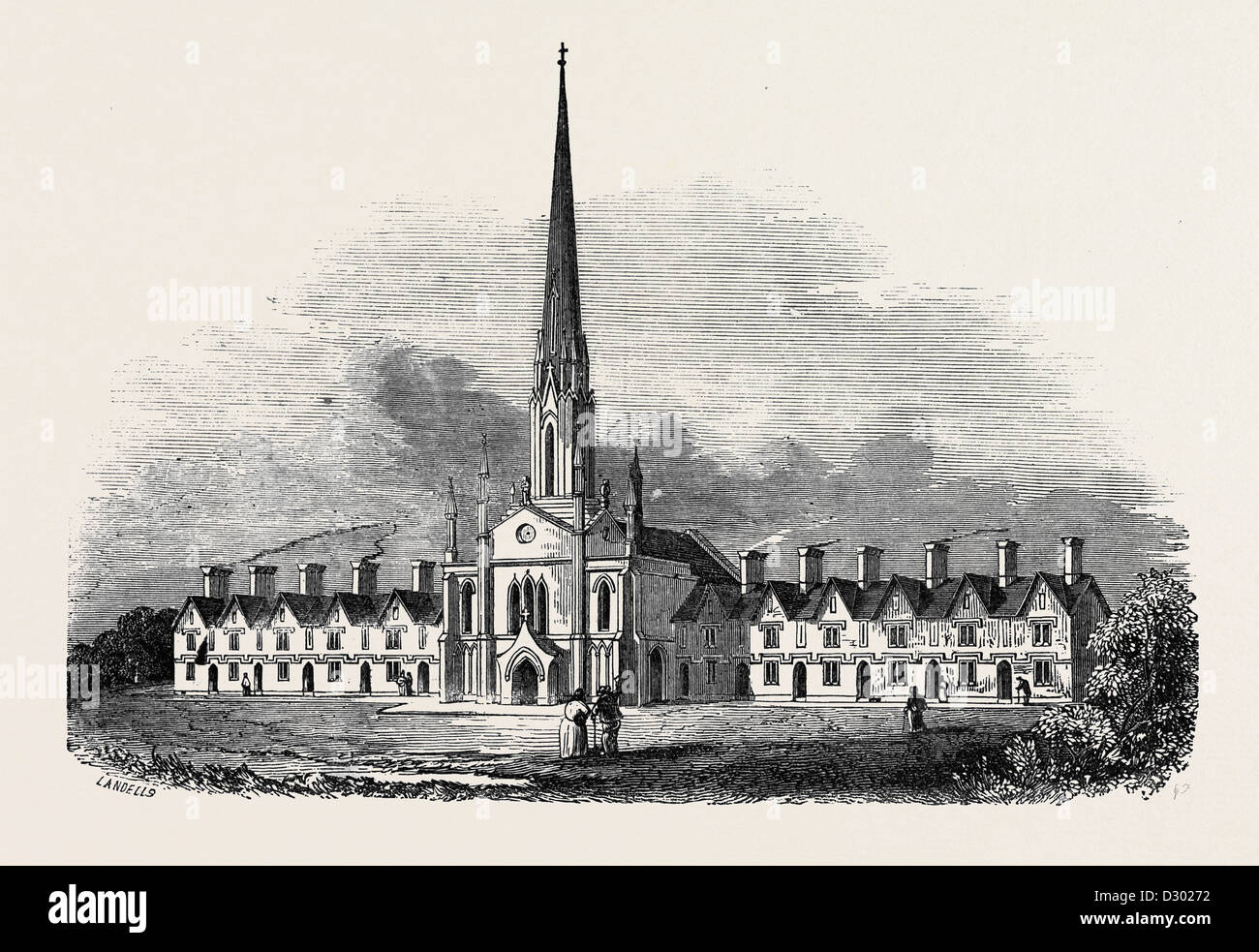 Nouveau l'AUMÔNE-MAISONS À NORTHFLEET Banque D'Images