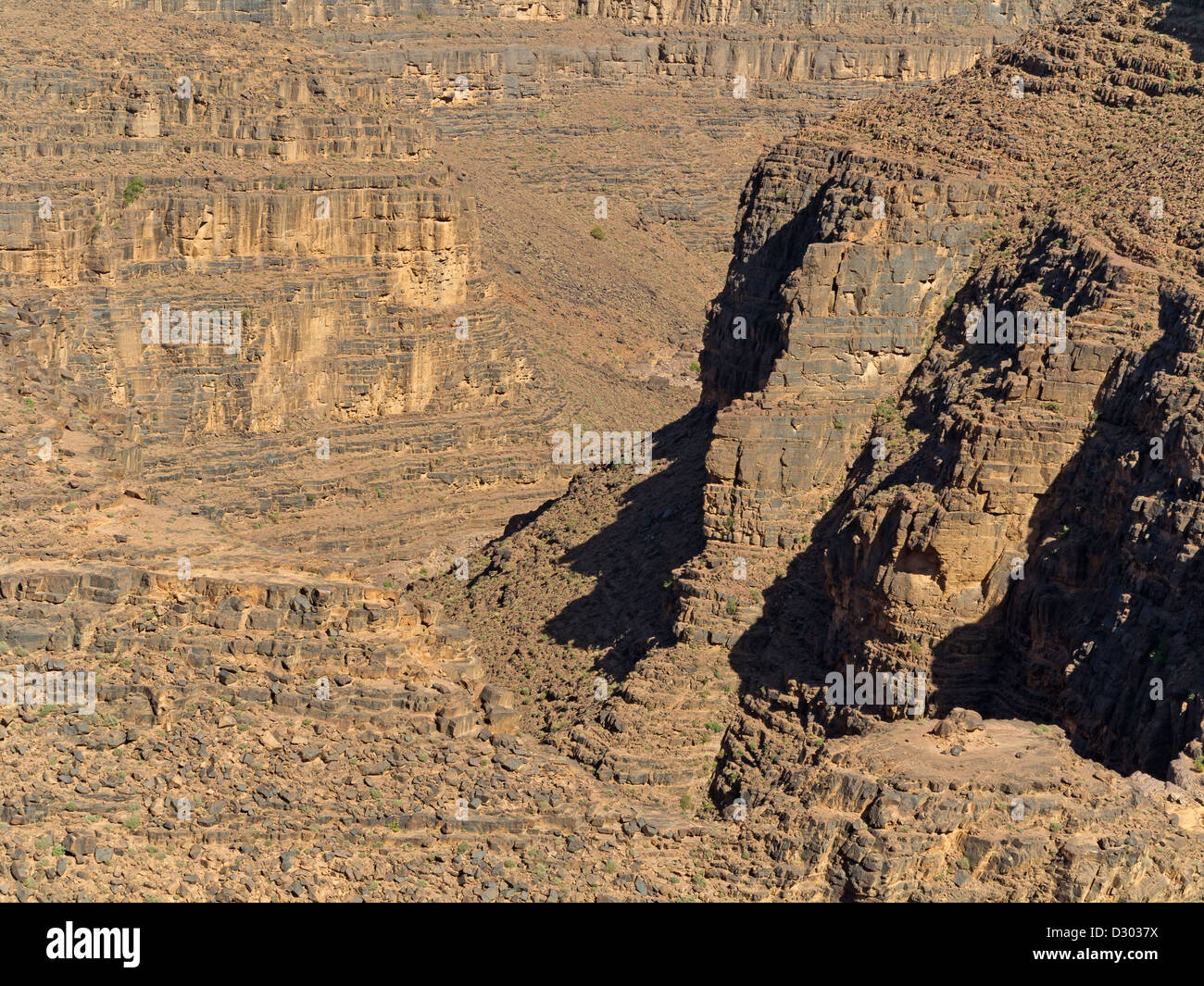 Gorges et canyons sur la route entre Ouarzazate et Marrakech, Maroc, Afrique du Nord Banque D'Images