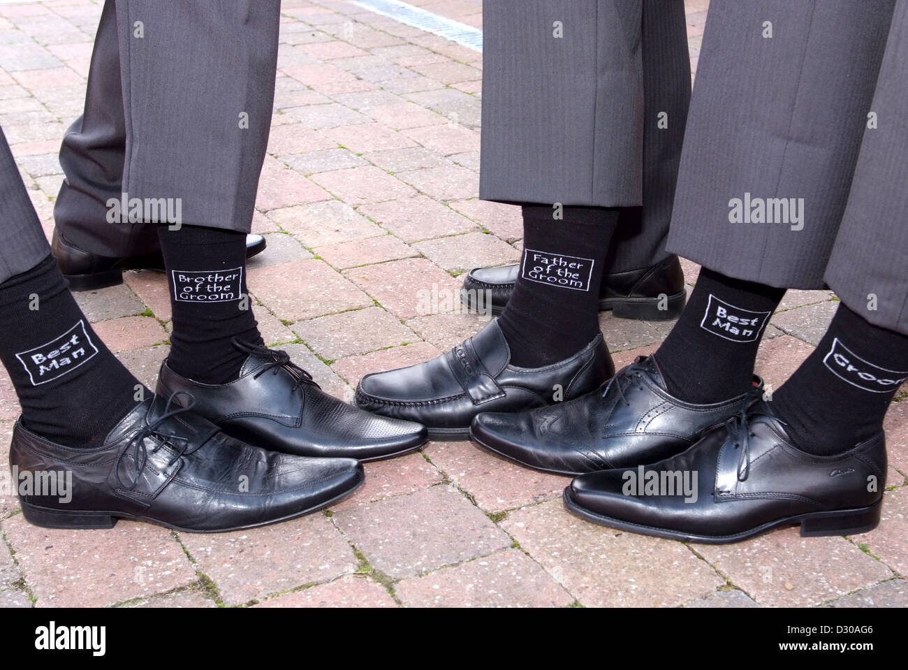 chaussettes de mariage Banque D'Images