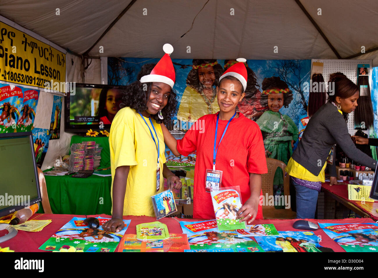 Marché de Noël, Place Meskel, Addis-Abeba, Ethiopie Banque D'Images