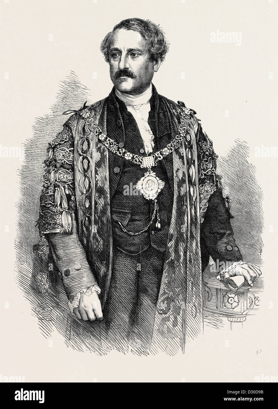 Le très honorable. W.F. ALLEN LE NOUVEAU lord-maire de Londres 1867 Banque D'Images