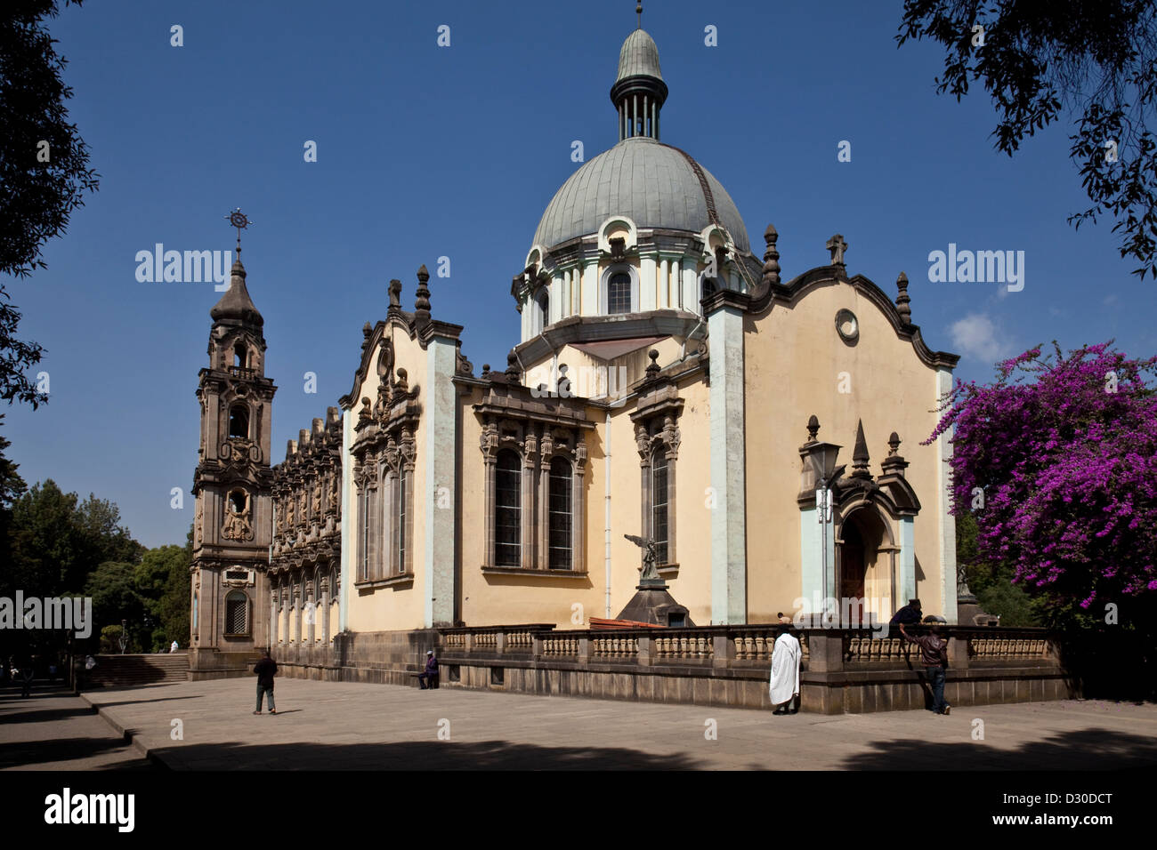 La Cathédrale Holy Trinity (Kiddist Selassie), Addis Abeba, Ethiopie Banque D'Images