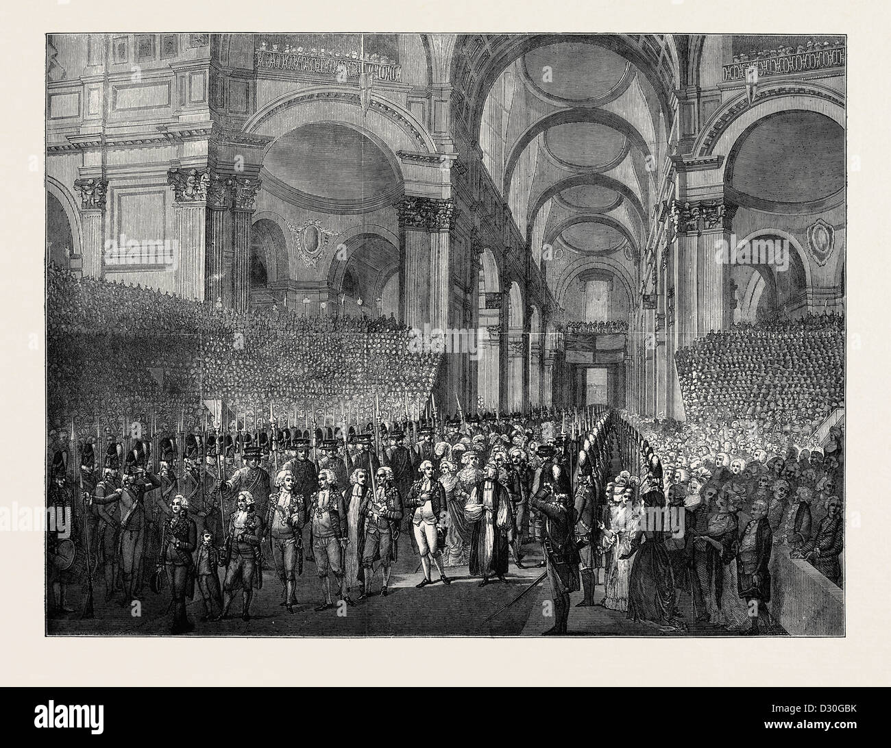 23 avril 1789 : Le roi George III. Visite de ST. PAUL'S après son rétablissement Banque D'Images