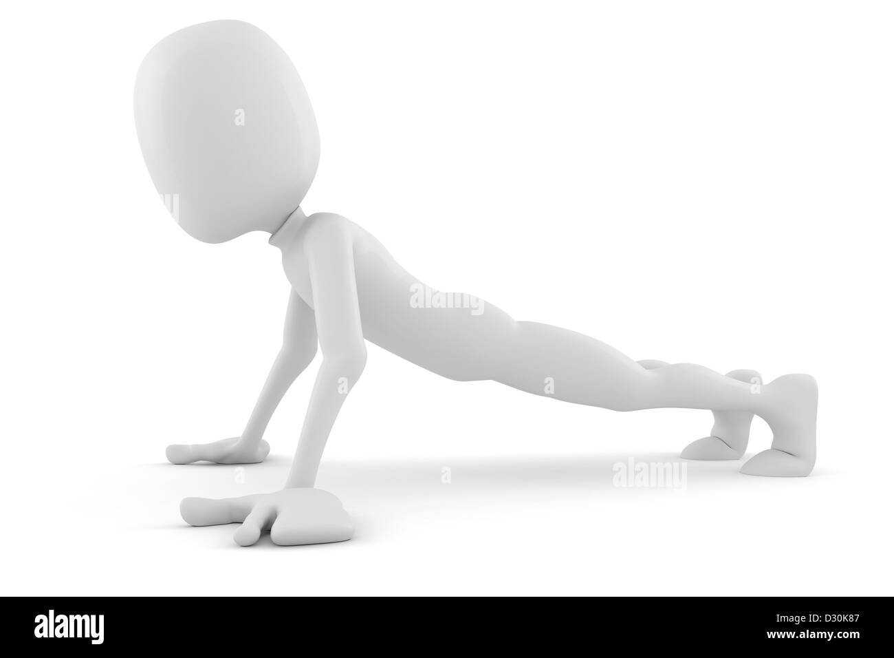 La formation aérobie homme 3d Banque D'Images