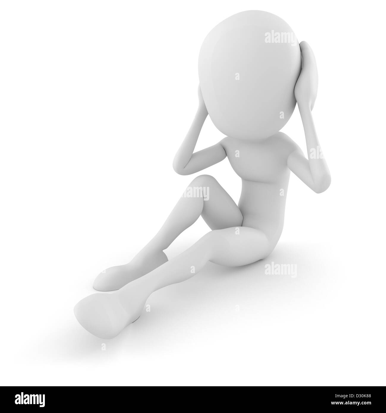 La formation aérobie homme 3d Banque D'Images