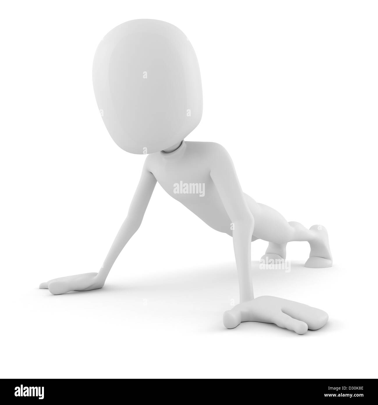 La formation aérobie homme 3d Banque D'Images