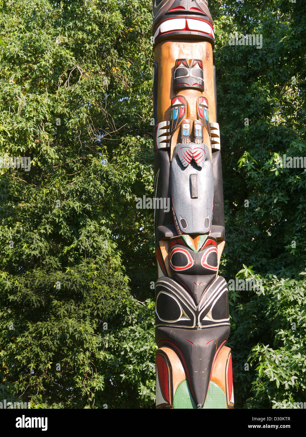 Totem dans l'État de Washington Seattle USA Banque D'Images