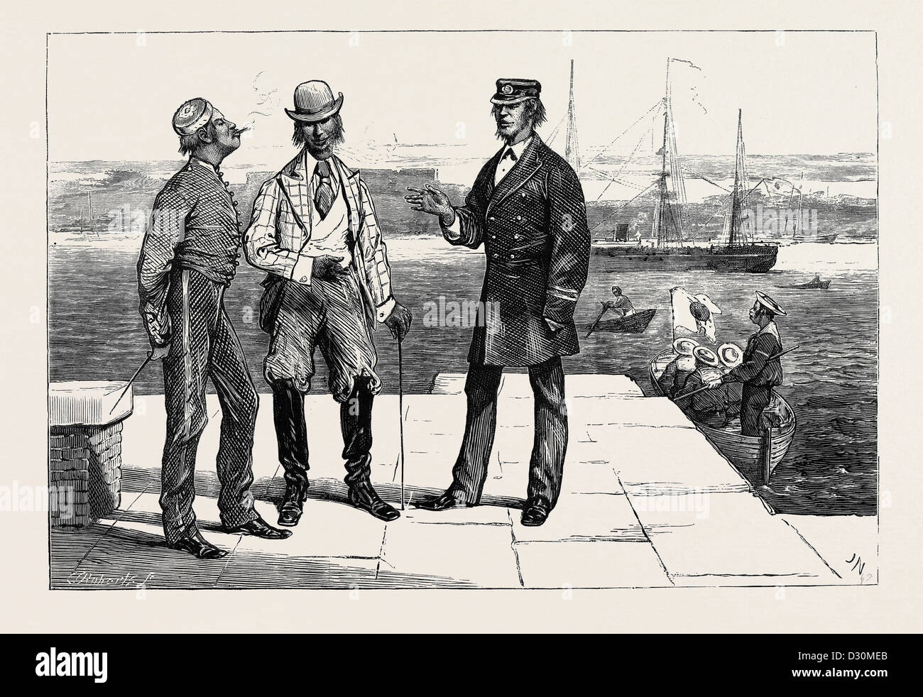 La marine japonaise et les officiers militaires en tenue européenne Banque D'Images