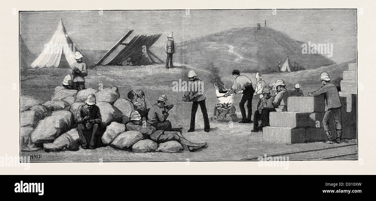 La GUERRE EN ÉGYPTE : PLATEAU EN CAMP À TEL-EL-MAHUTA, 1 septembre, 10 h. Banque D'Images