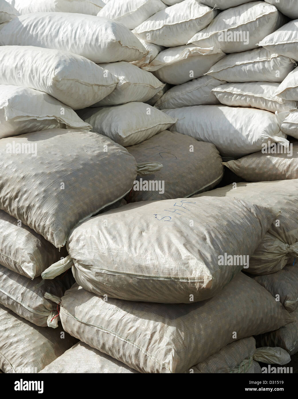 D'énormes sacs de marchandises à Dubaï Banque D'Images