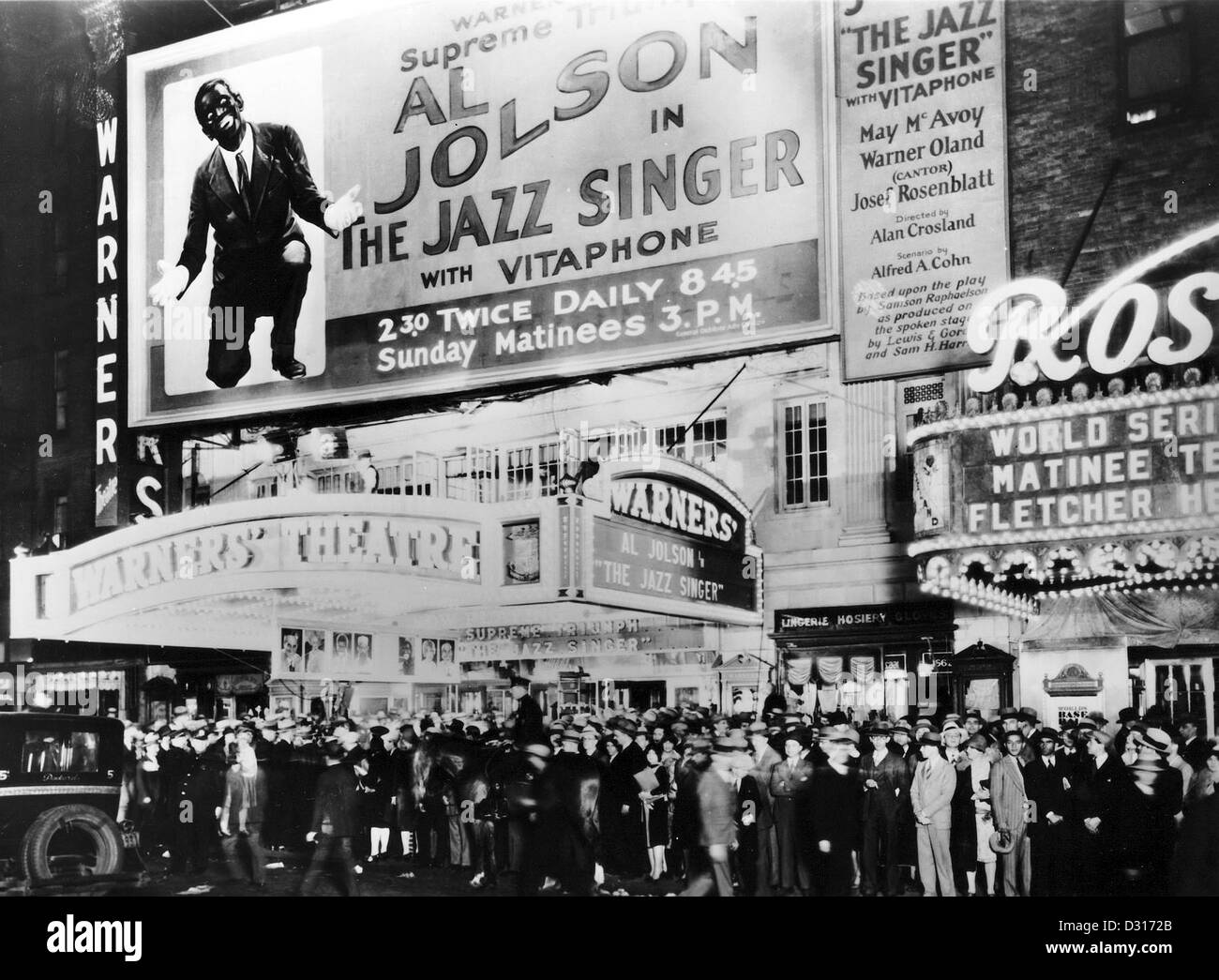 La première de The Jazz Singer Banque D'Images