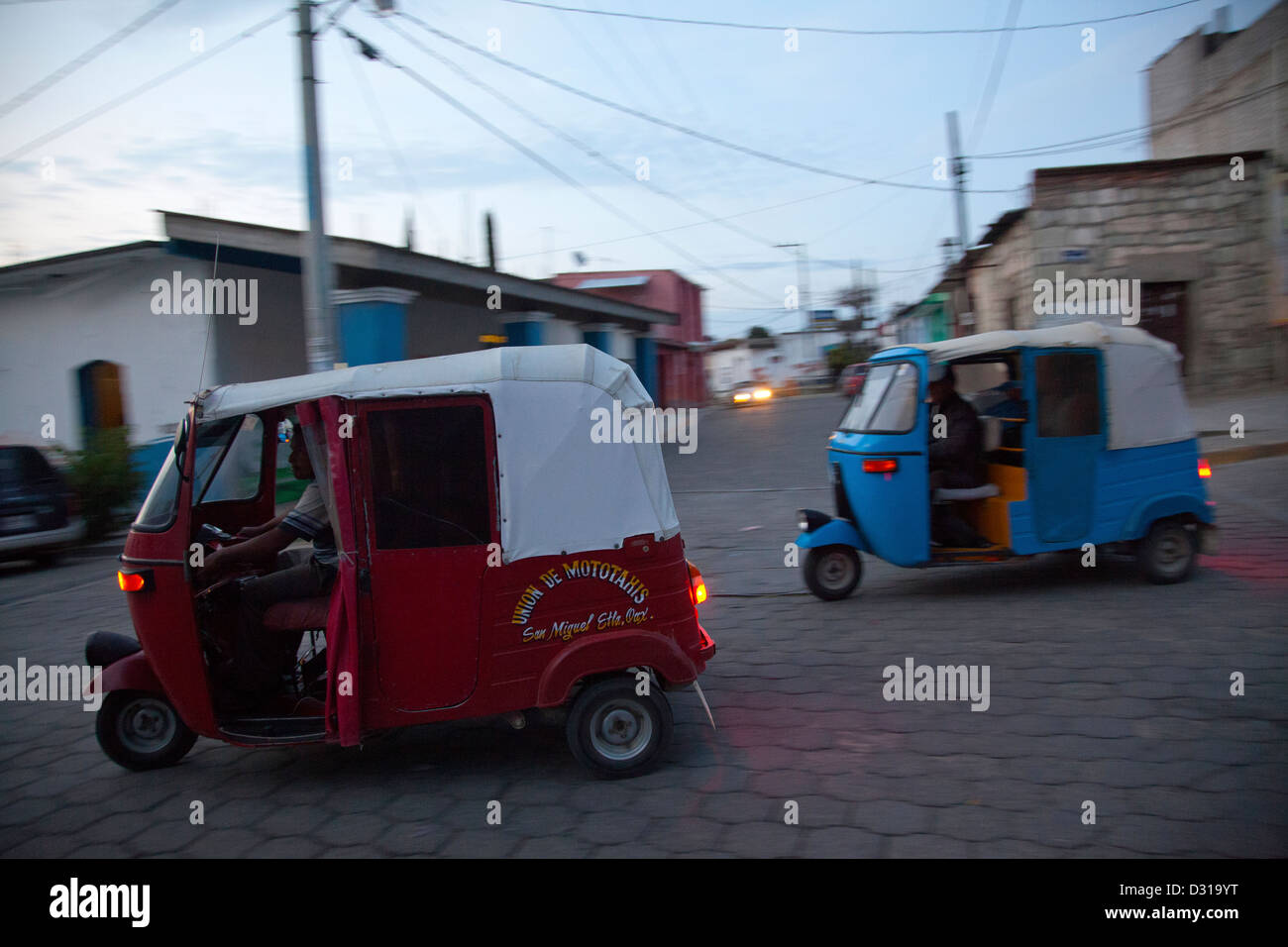 Mototaxis dans Chihuahua à Oaxaca - Mexique Banque D'Images