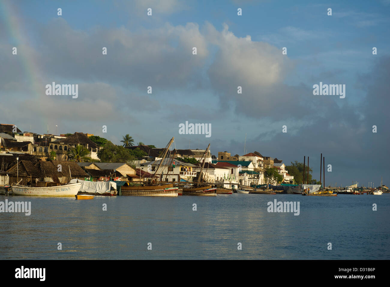 La ville de Lamu, au bord de l'archipel de Lamu, Kenya Banque D'Images