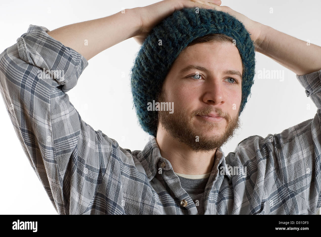 Bon à la grunge gars avec les cheveux du visage Banque D'Images