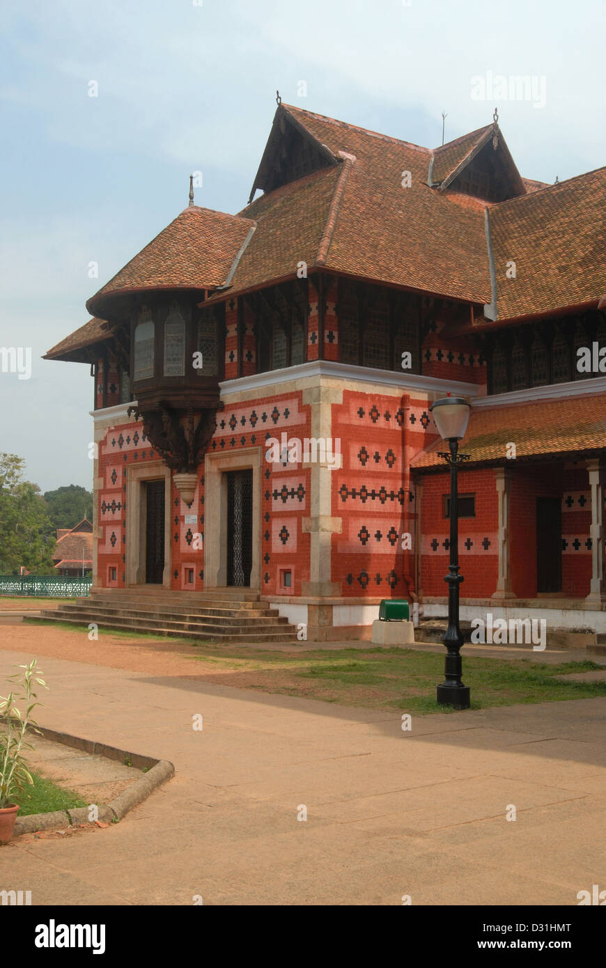 General-View de l'aile droite de l'édifice du Musée dans la ville de Trivandrum. Banque D'Images