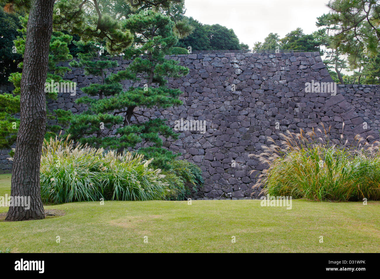 Remparts du château, Château d'Edo, Tokyo Banque D'Images