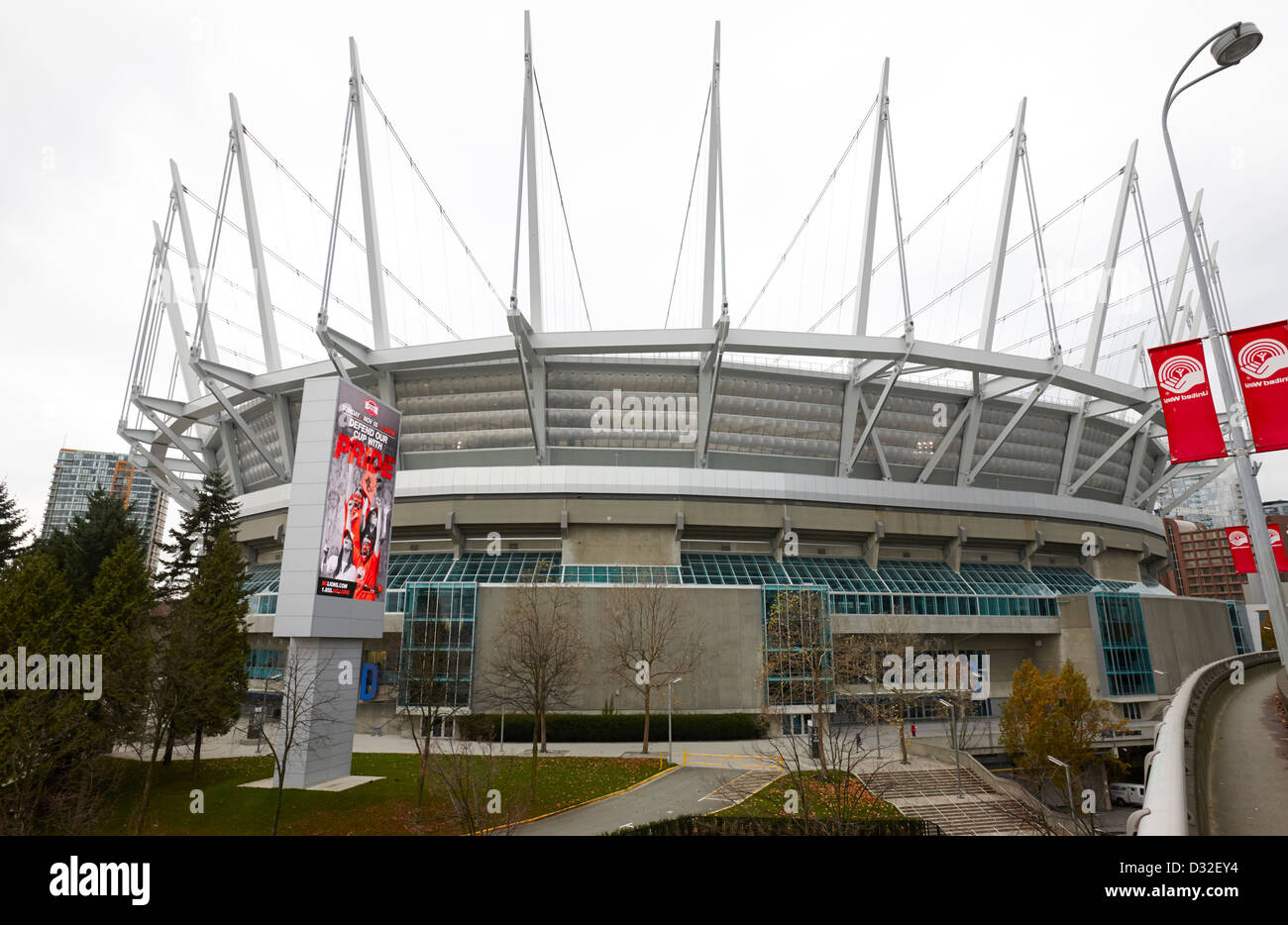 Accueil du BC Place BC Lions CFL et MLS Whitecaps de Vancouver BC Canada Banque D'Images