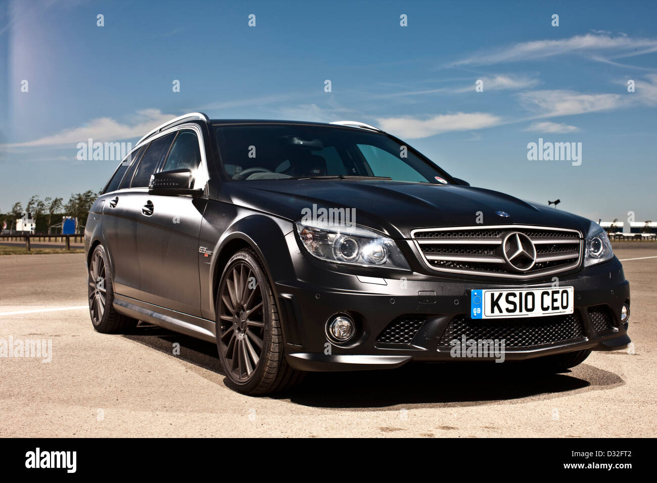 Mercedes C63 AMG, Silverstone, Angleterre, RU Banque D'Images