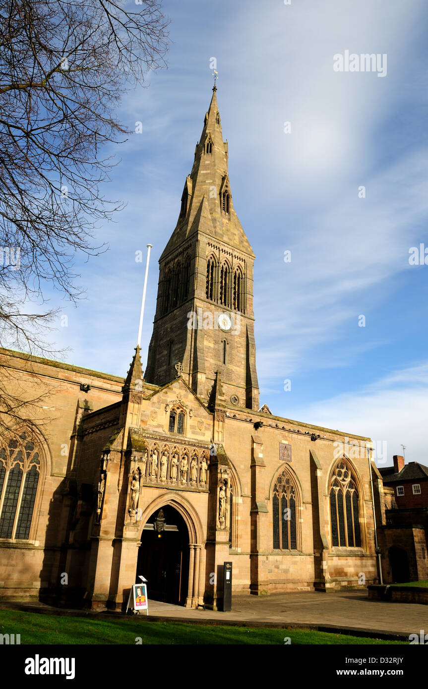 Cathédrale de Leicester ,de Saint Martin. Banque D'Images
