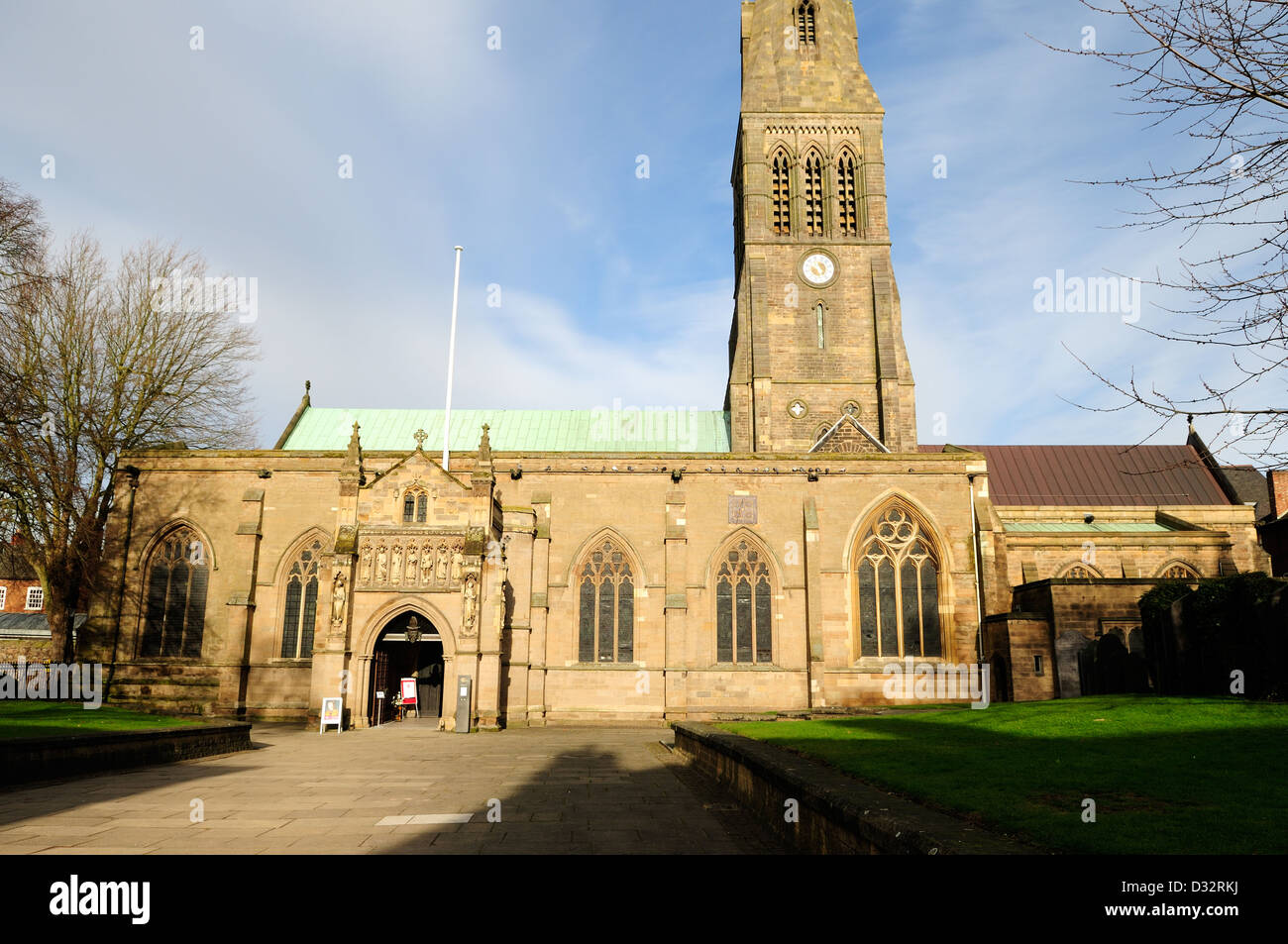 Cathédrale de Leicester ,de Saint Martin. Banque D'Images