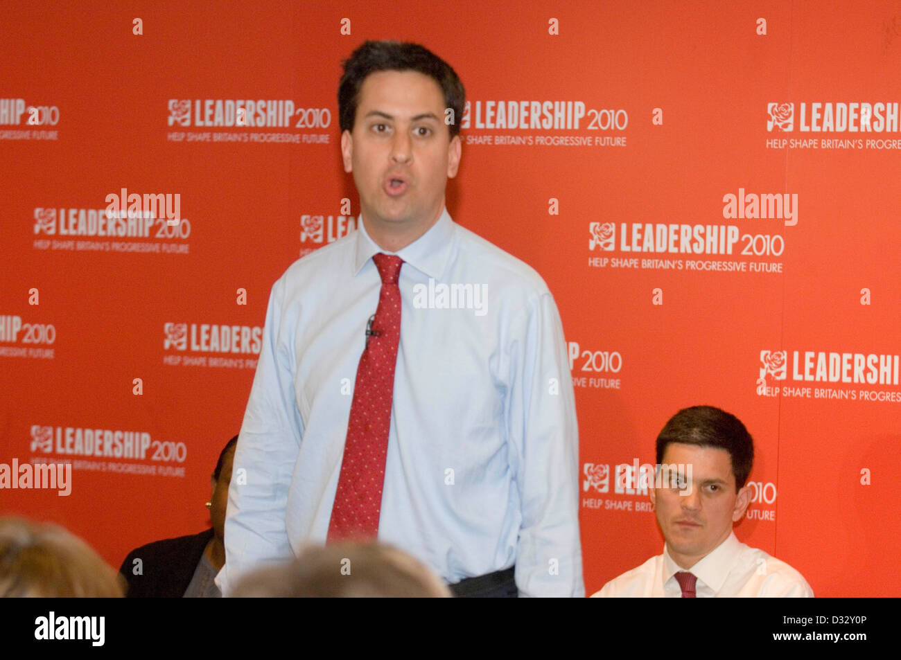 Ed Miliband, le leader syndical à la direction du Parti du Travail Hustings au Millennium Stadium à Cardiff Banque D'Images