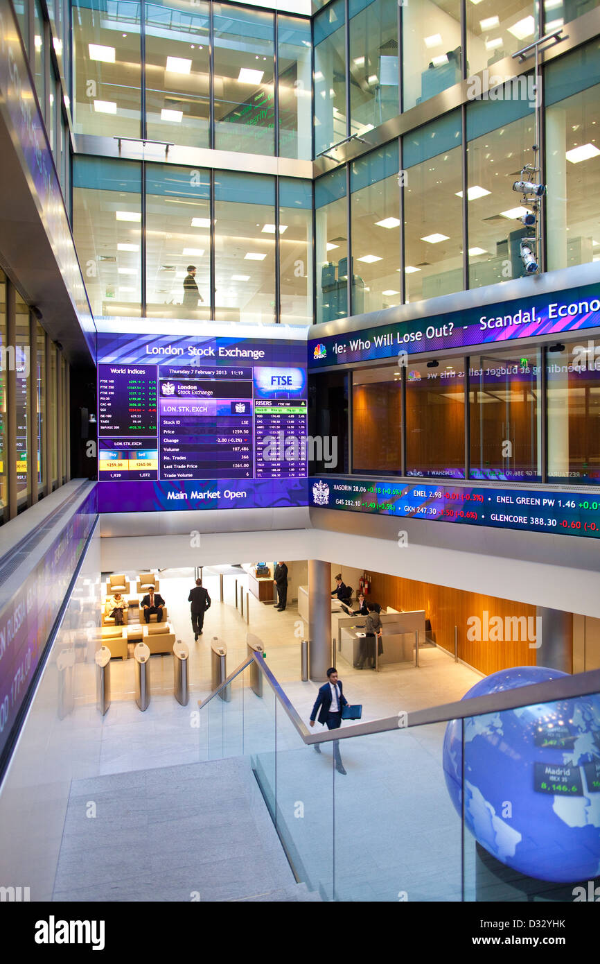London Stock Exchange, Paternoster Square, London, England, UK Banque D'Images