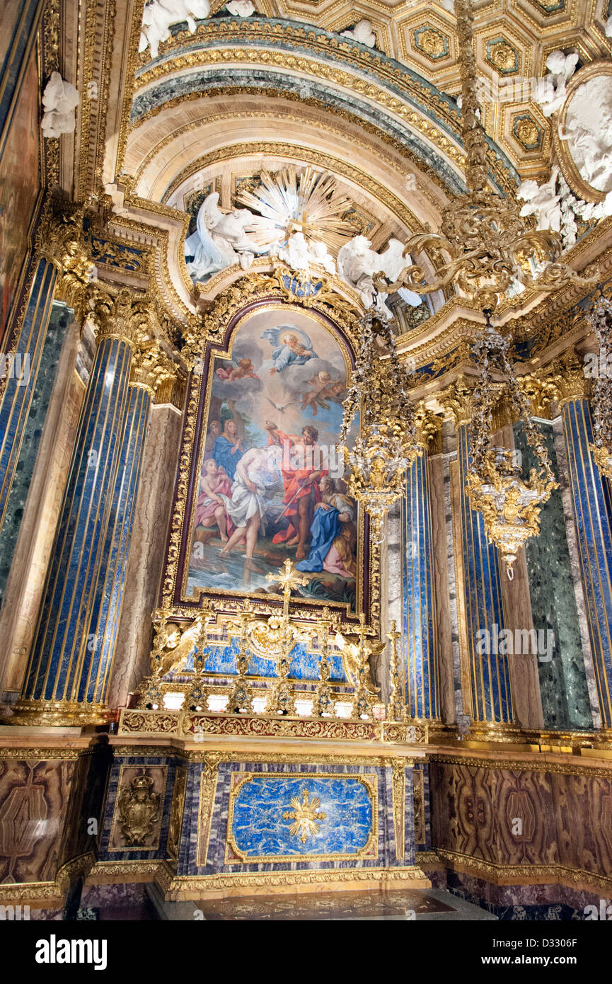 Chapelle de saint Jean le Baptiste dans le Ingreja de Sao Roque, Lisbonne, Portugal Banque D'Images