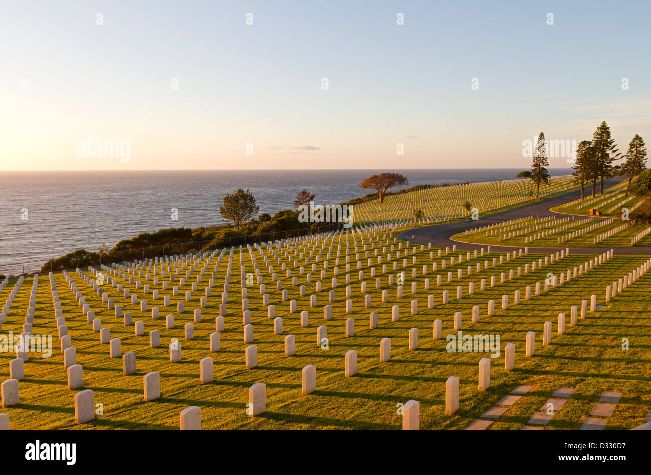 Cimetière militaire à San Diego, Californie, USA Banque D'Images