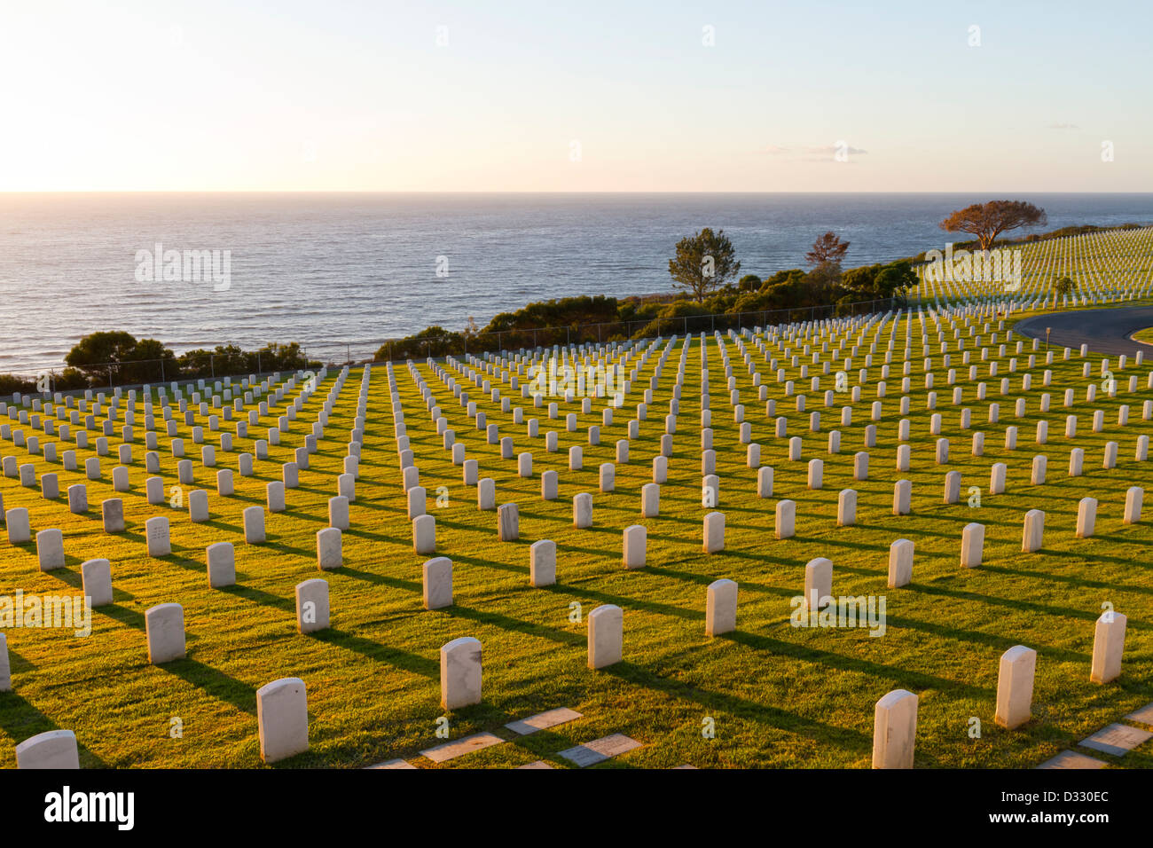 Cimetière militaire à San Diego, Californie, USA Banque D'Images