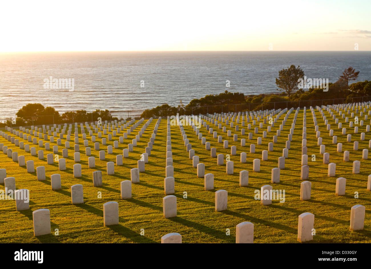 Cimetière militaire à San Diego, Californie, USA Banque D'Images