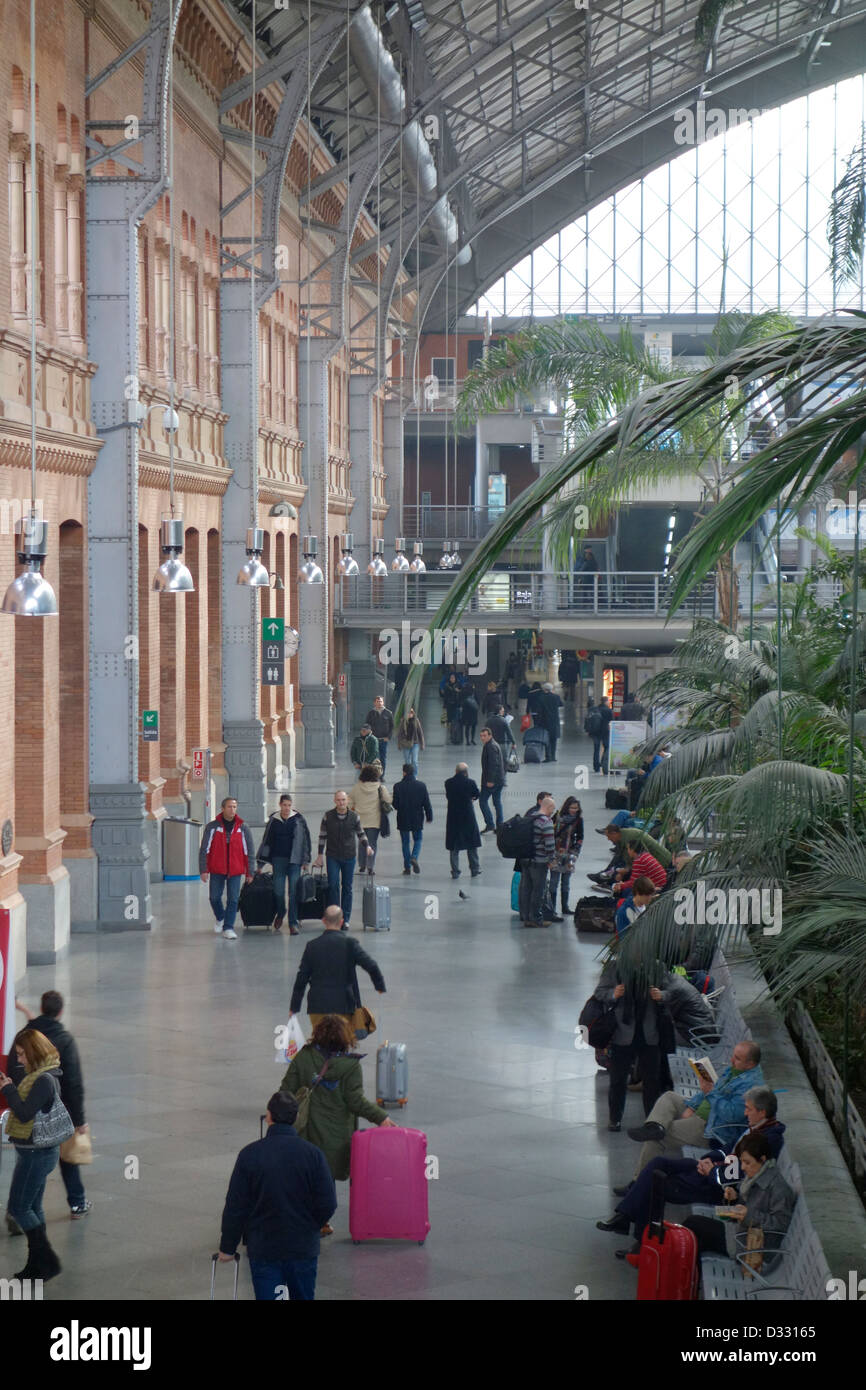 La gare ferroviaire d'Atocha Madrid Espagne Banque D'Images