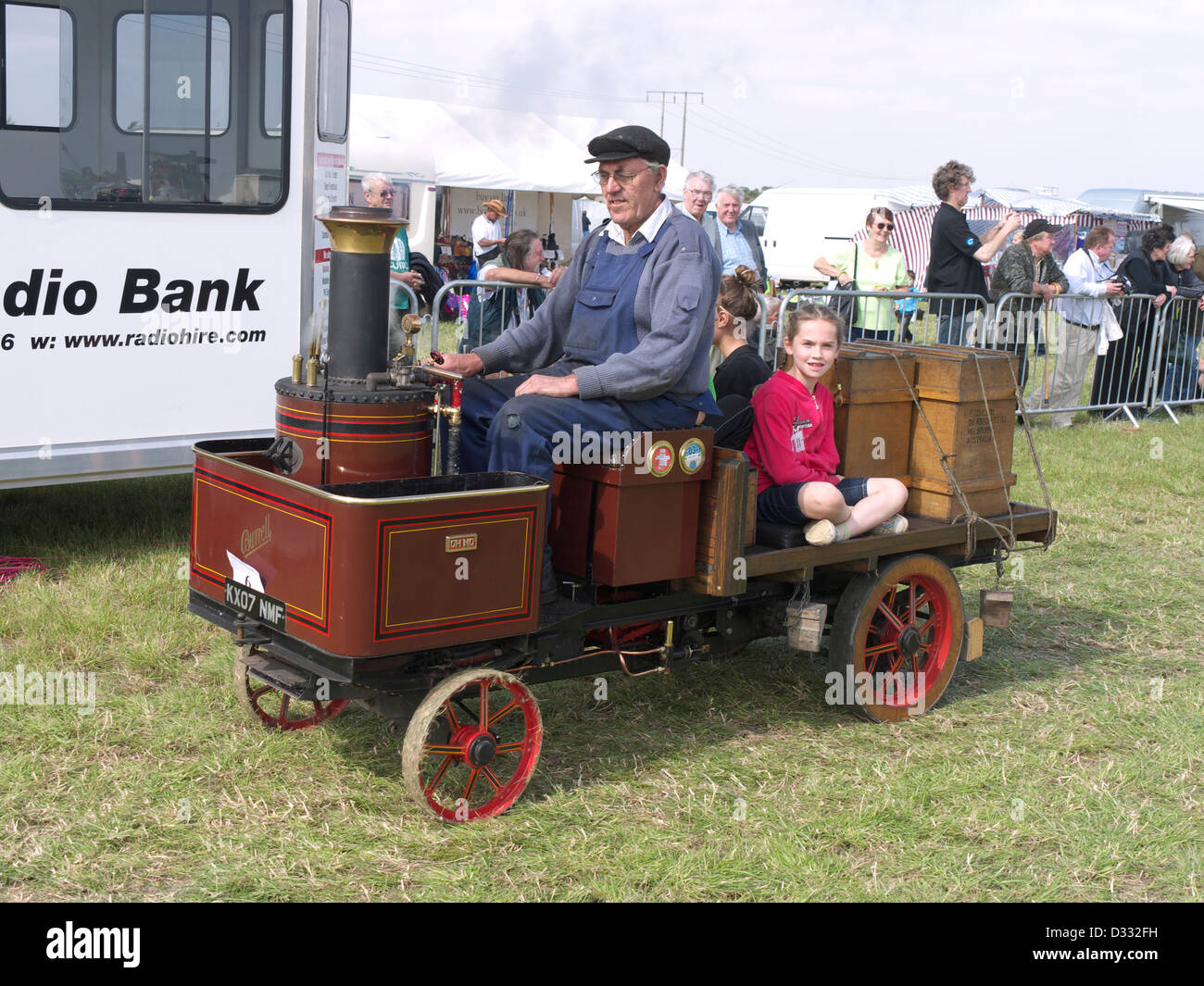 6 pouces modèle à l'échelle d'un camion à vapeur Burrell c.1901 à Boston et à vapeur Festival Vintage Banque D'Images