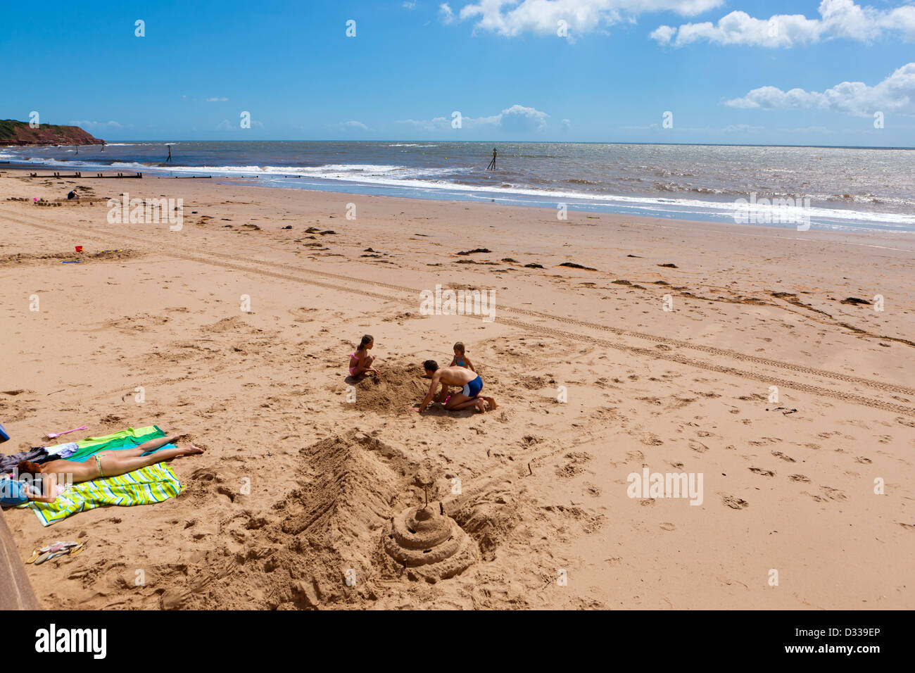 Plage d'Exmouth, Devon, Angleterre, Royaume-Uni, Europe Banque D'Images