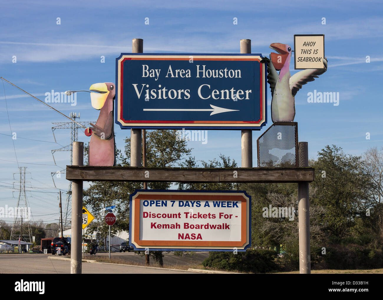 La Bay Area Houston Visitors Centre, situé à Seabrook, TX. Banque D'Images