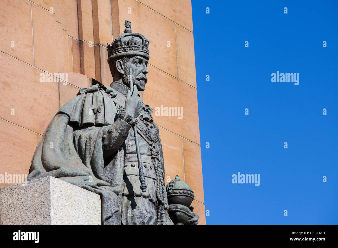 Le roi George V avec Kings Memorial Park gardens Melbourne Victoria Domaine Australie au Banque D'Images