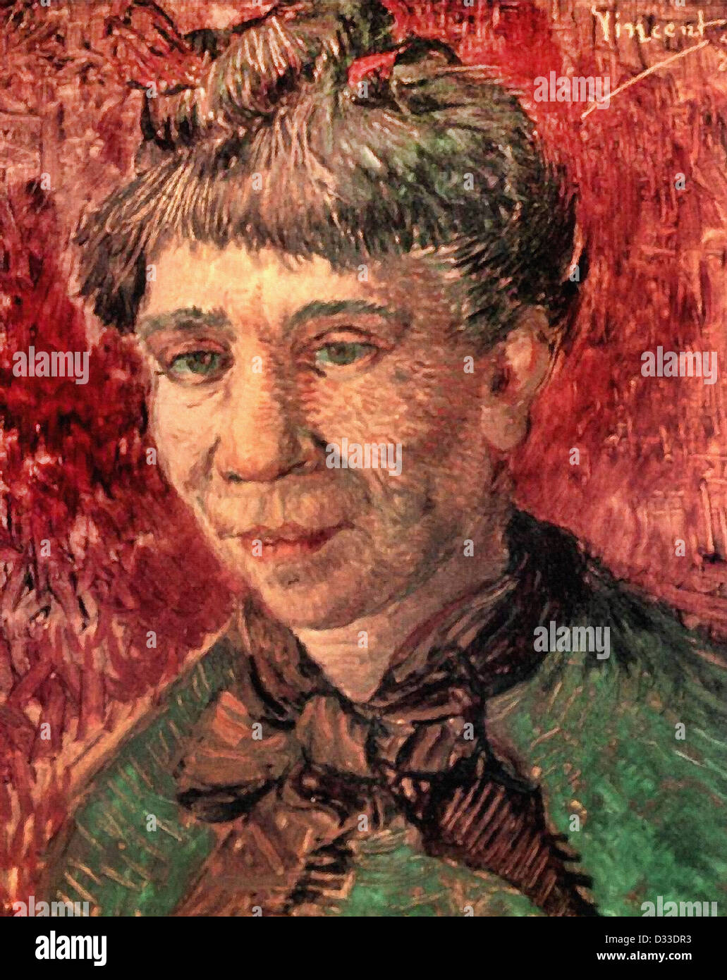 Vincent van Gogh : Portrait d'une femme (Madame Tanguy). 1887. Huile sur toile. Kunstmuseum Basel, Bâle, Suisse. Banque D'Images