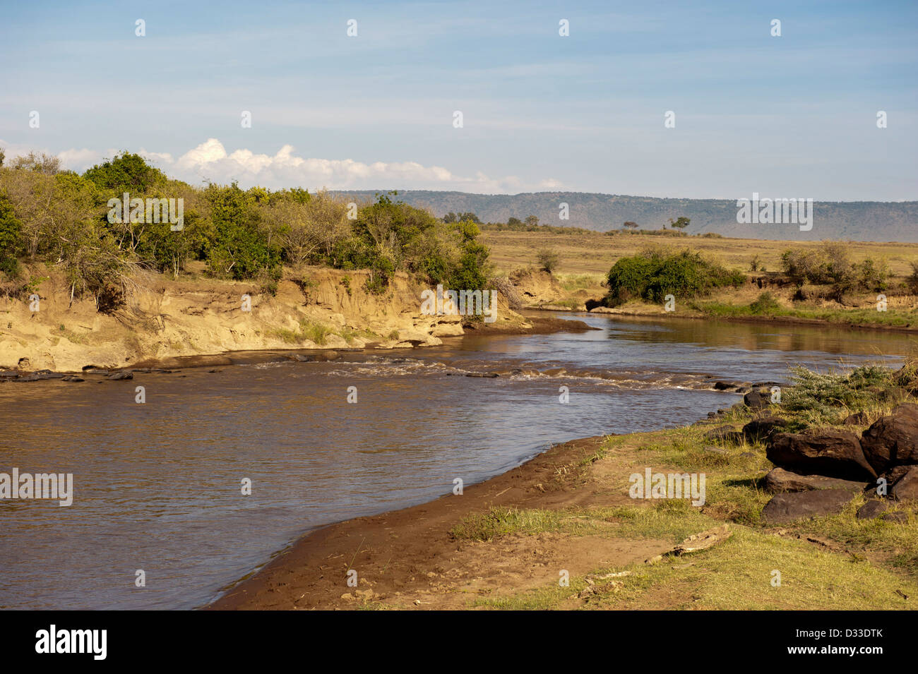 Rivière Mara, Maasai Mara National Reserve, Kenya Banque D'Images