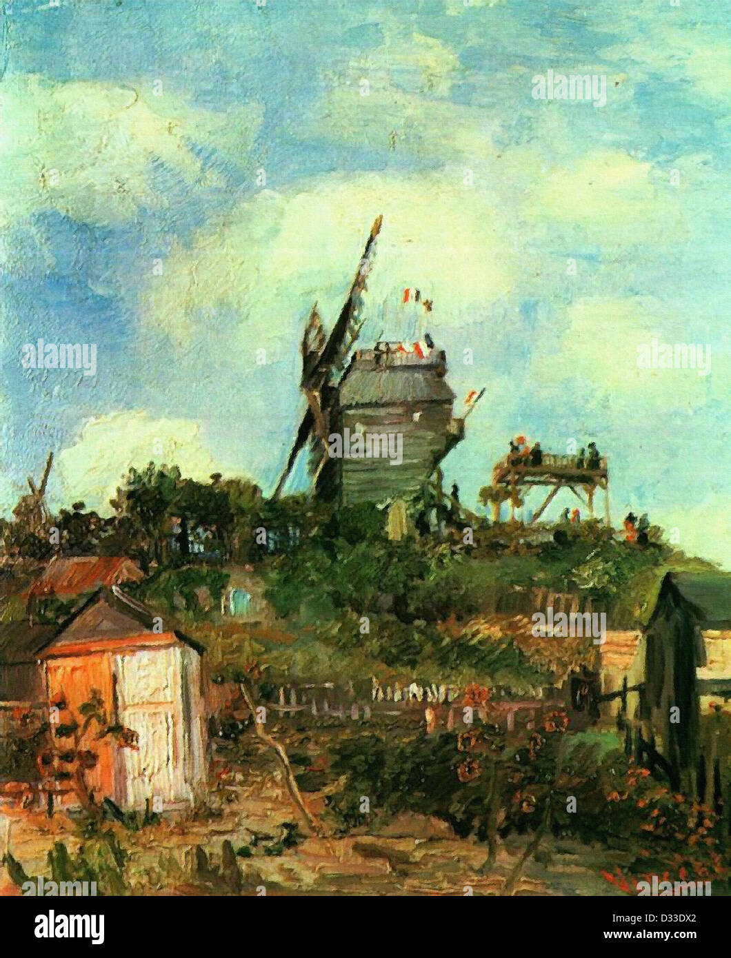 Vincent van Gogh : Le Moulin de la Gallette 3. 1886. Huile sur toile. Art Gallery and Museum, Glasgow, Ecosse, Kelvingrove. Banque D'Images